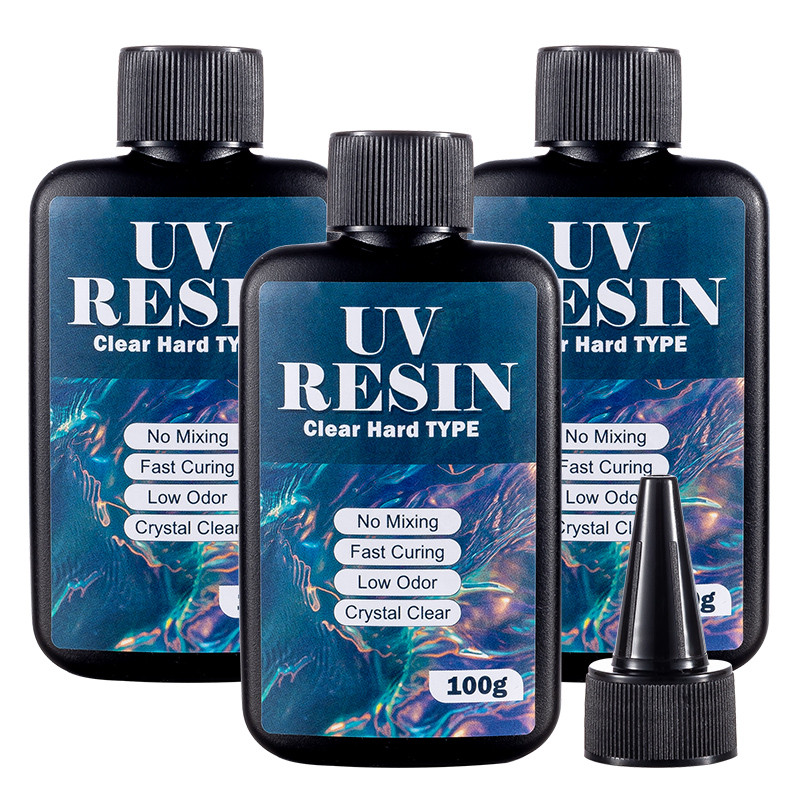 

100/200/300g UV Resin Hard Type Crystal Clear Crystal Clear Glue Ultraviolet Curing UV Epoxy Resin for Craft Diy Jewelry Making