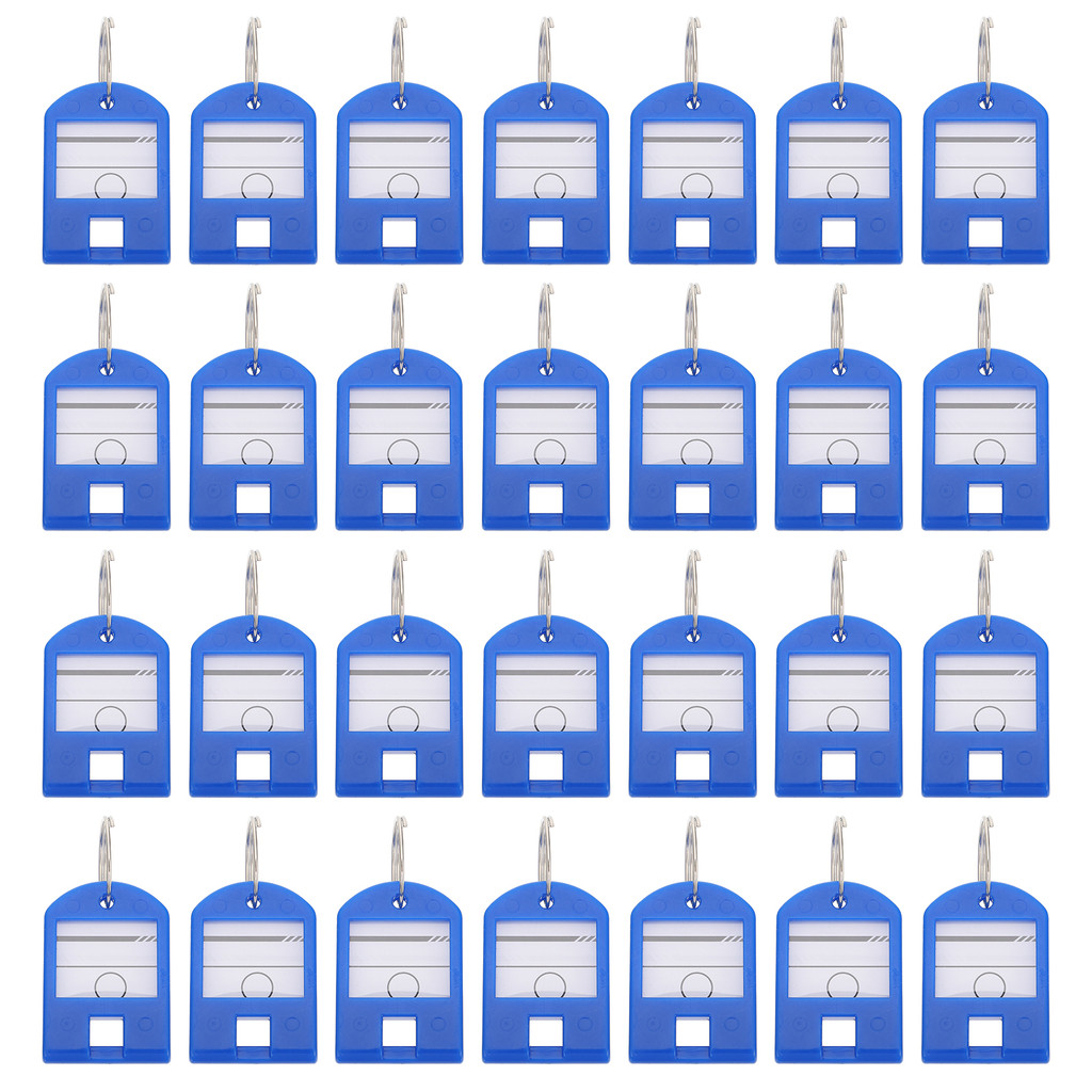 

50pcs Key Tags Colored Labels ABS Plastic Reusable Halloween Child Chain Luggage Tag ID Label Hotel Key Tag