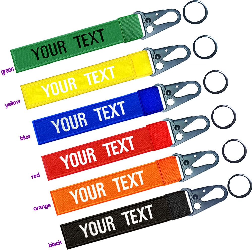 

Personalized Embroidery Text Customized Luggage Tag, Keychain, Luxury Eagle Beak Buckle, Embroidery Accessories for Suitcase