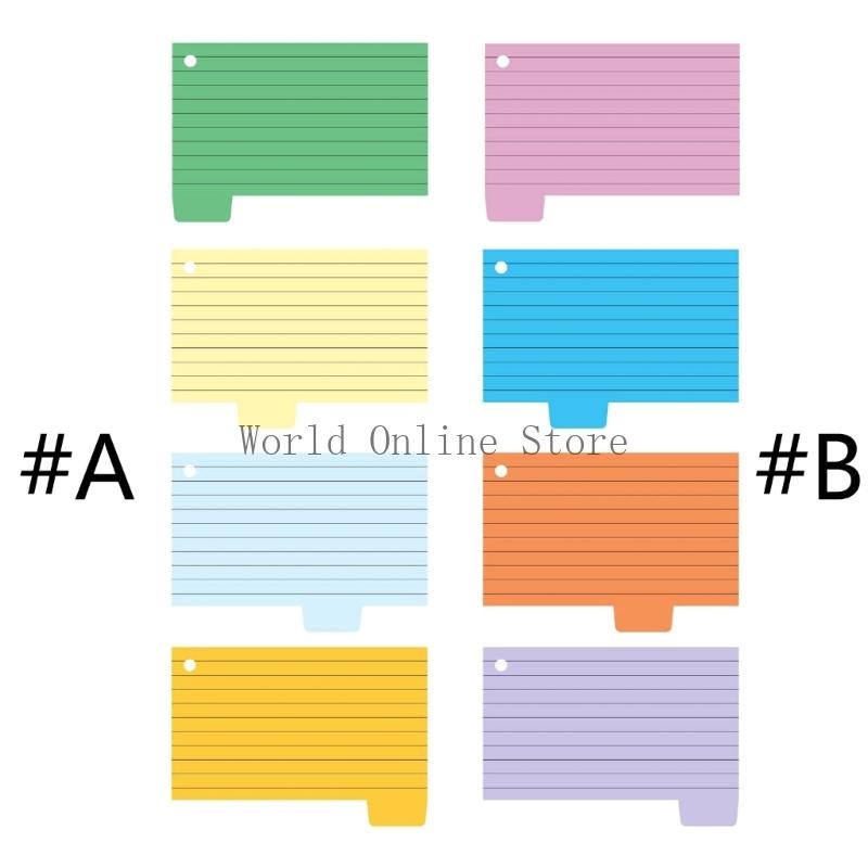

Colorful Index Cards, 100 Sheets Tabbed Index Cards Ruled Revision Cards Lined Flashcards Note Taking To-do-list Cards 87HC