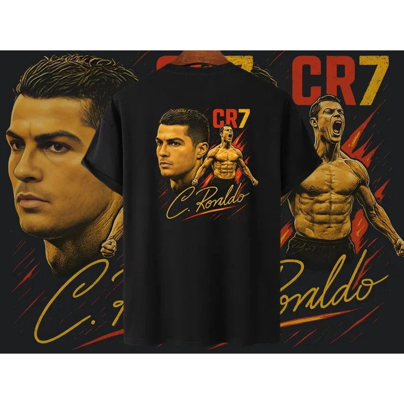Cristiano Ronaldo PNG SVG CR7 Football Shirt Design Ronaldo Digital Download Soccer Wall Art Ronaldo