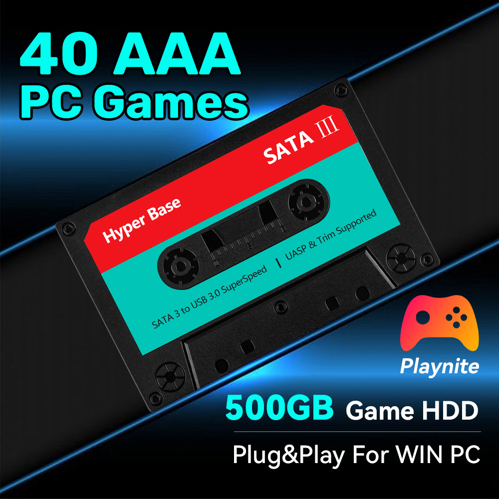 AAA&PC Game Consoles Gaming Hard Drive Builtin 40 PC Games Plug&Play For WIN PCLaptop Gaming HDD Pre