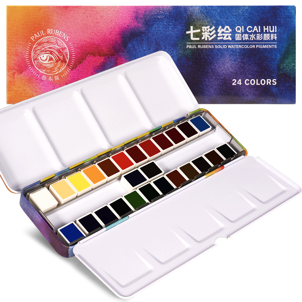 

Paul Rubens Watercolor Paint Set, 24 Colors Solid Watercolor Paint, Compact And Portable Travel Watercolor Set for Painting