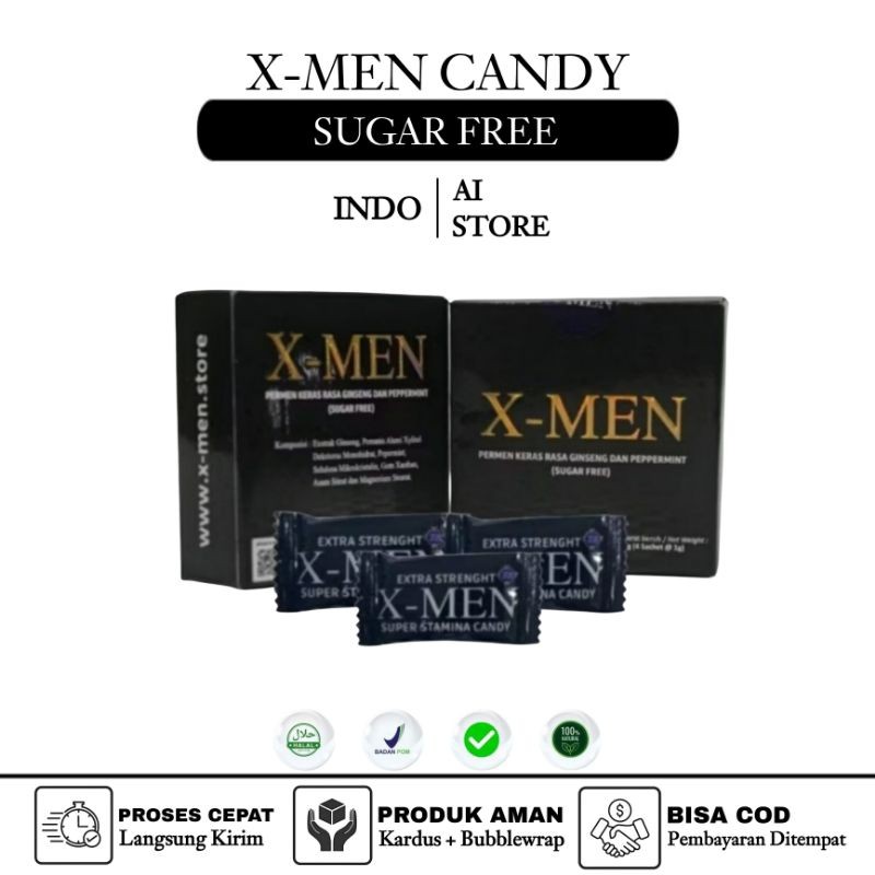 

pangestuolshop1 PERMEN X MEN-CANDY ORIGINAL XMEN 4PCS STAMINA CANDY PILIHAN PRIA