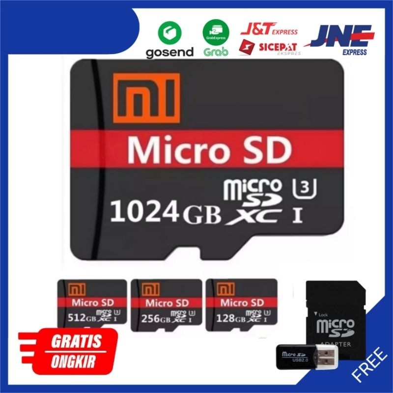 Kartu memori Micro Sd card Black XCSD3  128 256 512 GB 1TB