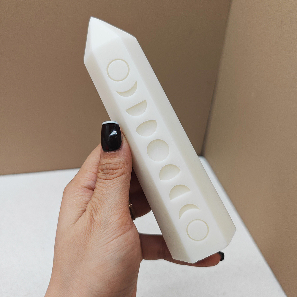 

Hexagonal Prism Silicone Mold Moon & Sun Eclipse Relief Candle Silicone Mold,DIY Epoxy Resin Energy Pillar For Craft Decor