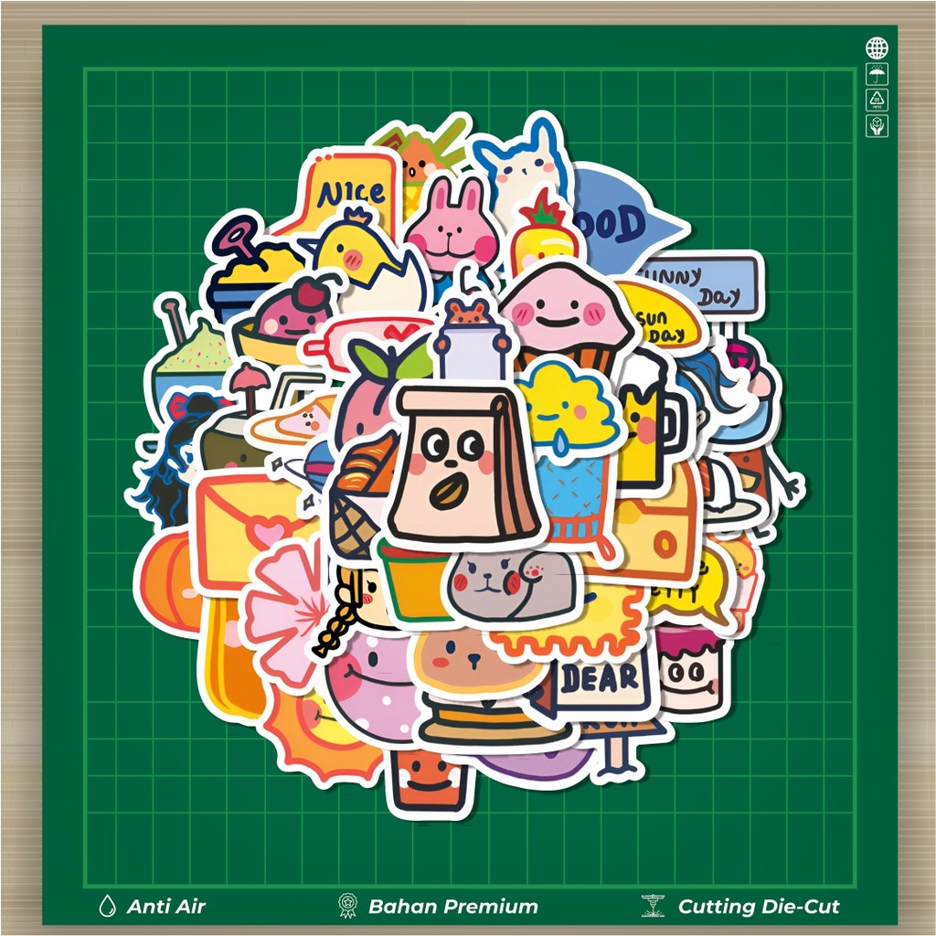 

HOT 50 PCS STIKER Stiker Piece Cute Cartoon Series [Seri Kartun Lucu Sepotong] Stiker Fashion Cars Decal Dingin Kartu Album Custom Vinyl Anti Air- Sticker Aesthetic Buku Journal Koper Casing HP Tablet Laptop Helm Motor Botol Minum