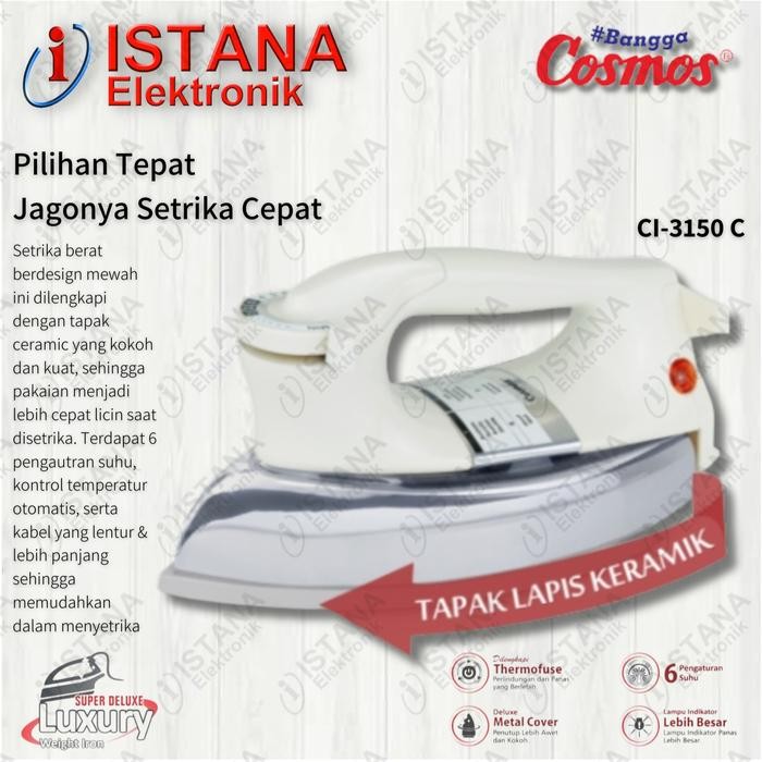 COSMOS SETRIKA CERAMIC SOLE PLATE CI-3150 C