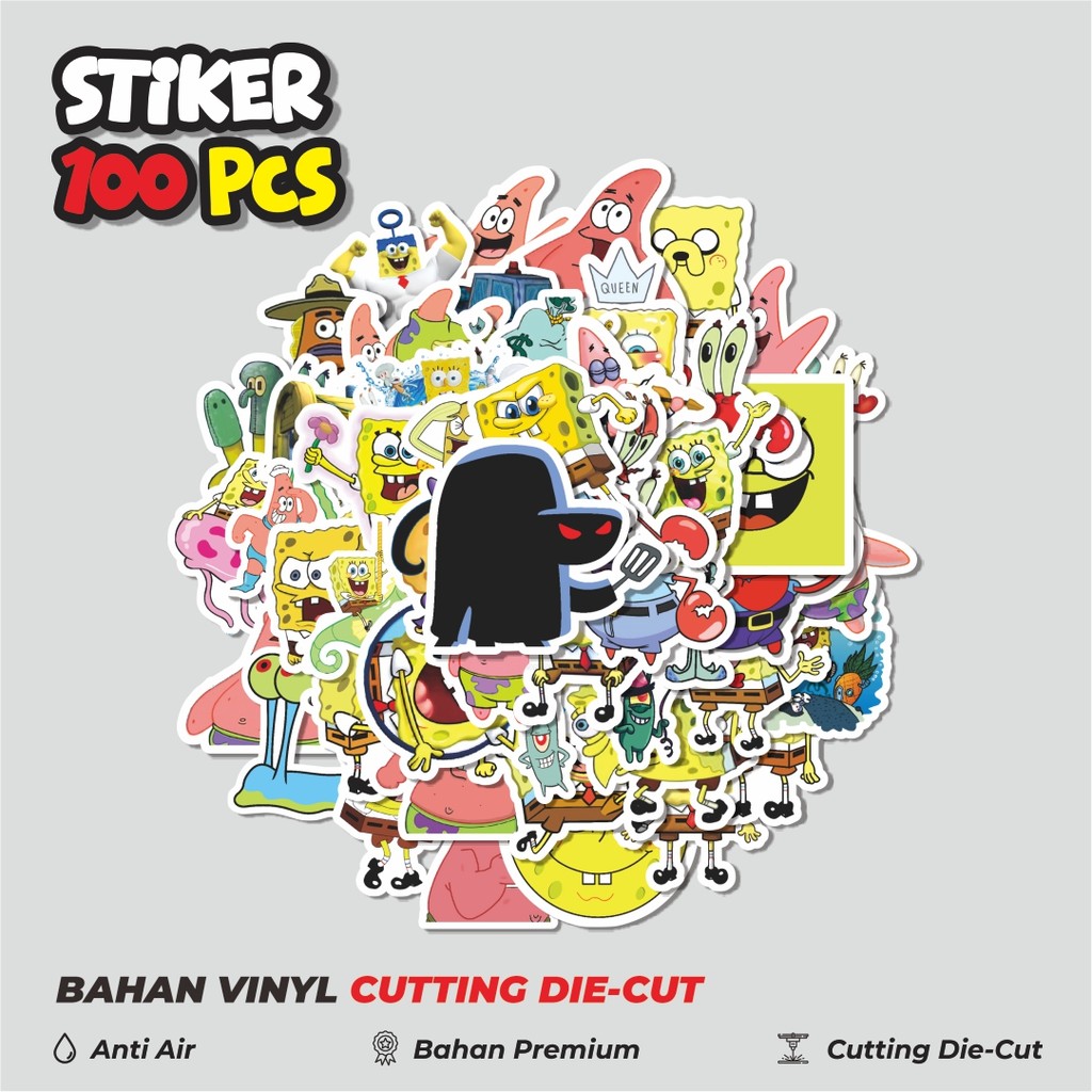 

Terbaru! 50 pcs Stiker Spongebob Squarepants Universe Series Character Mix 4 Dekorasi Lucu Kreatif untuk Notebook, Skateboard, HP