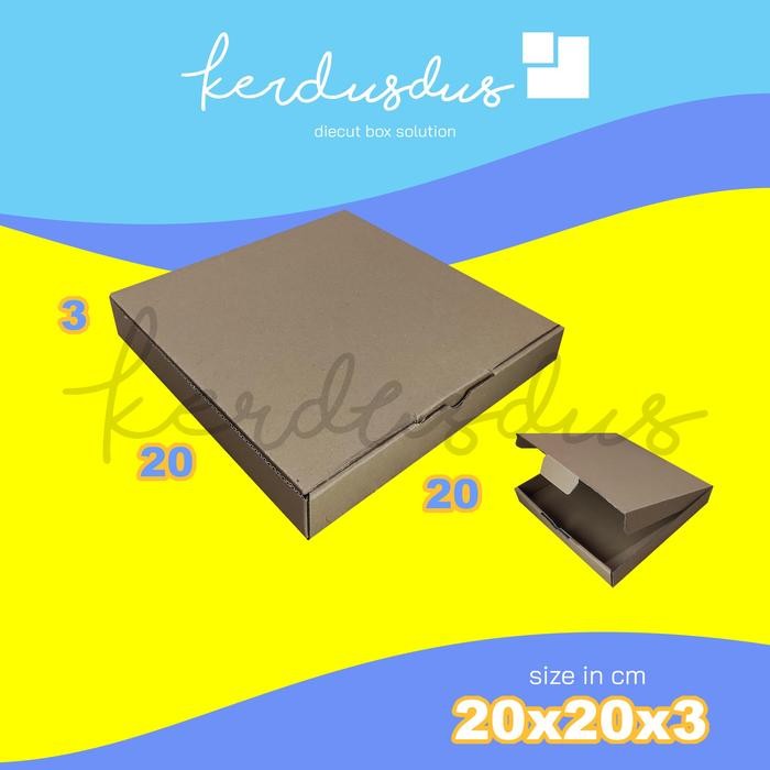 

20x20x3 cm kardus carton box diecut pizza kue packing packaging