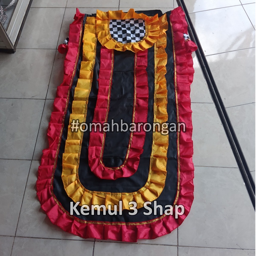 SEVS.QOR Kemul Barongan Anak SD Pentas Dewasa Warna Biru Hitam Merah Kuning Hijau