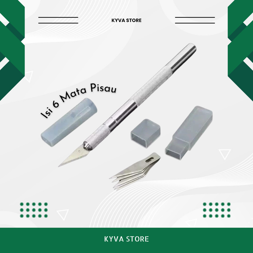 

PISAU UKIR SENI PISAU CUTTER HOBBY ART KNIFE MATA DAN GAGANG PISAU SAYAT UKIR KYVA STORE