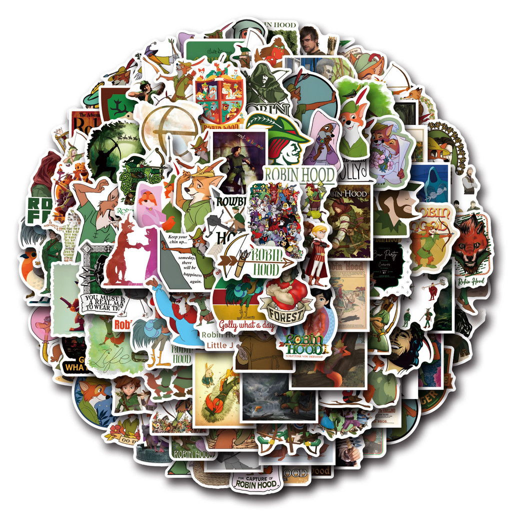 

110pcs Cartoon Robin Hood Graffiti Decoration Suitcase Water Cup Computer Waterproof Sticker
