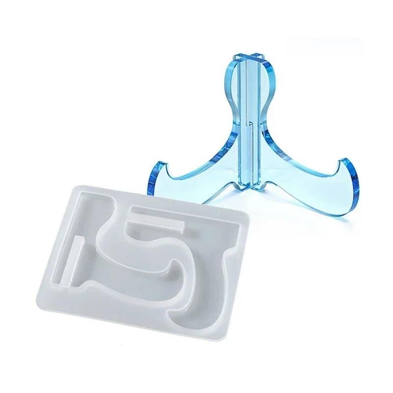 

1/3pcs DIY Desktop Decoration Stand Crystal Epoxy Resin Mould Mobile Photo Frame Stand Handicraft Decoration Stand Silicone Mold