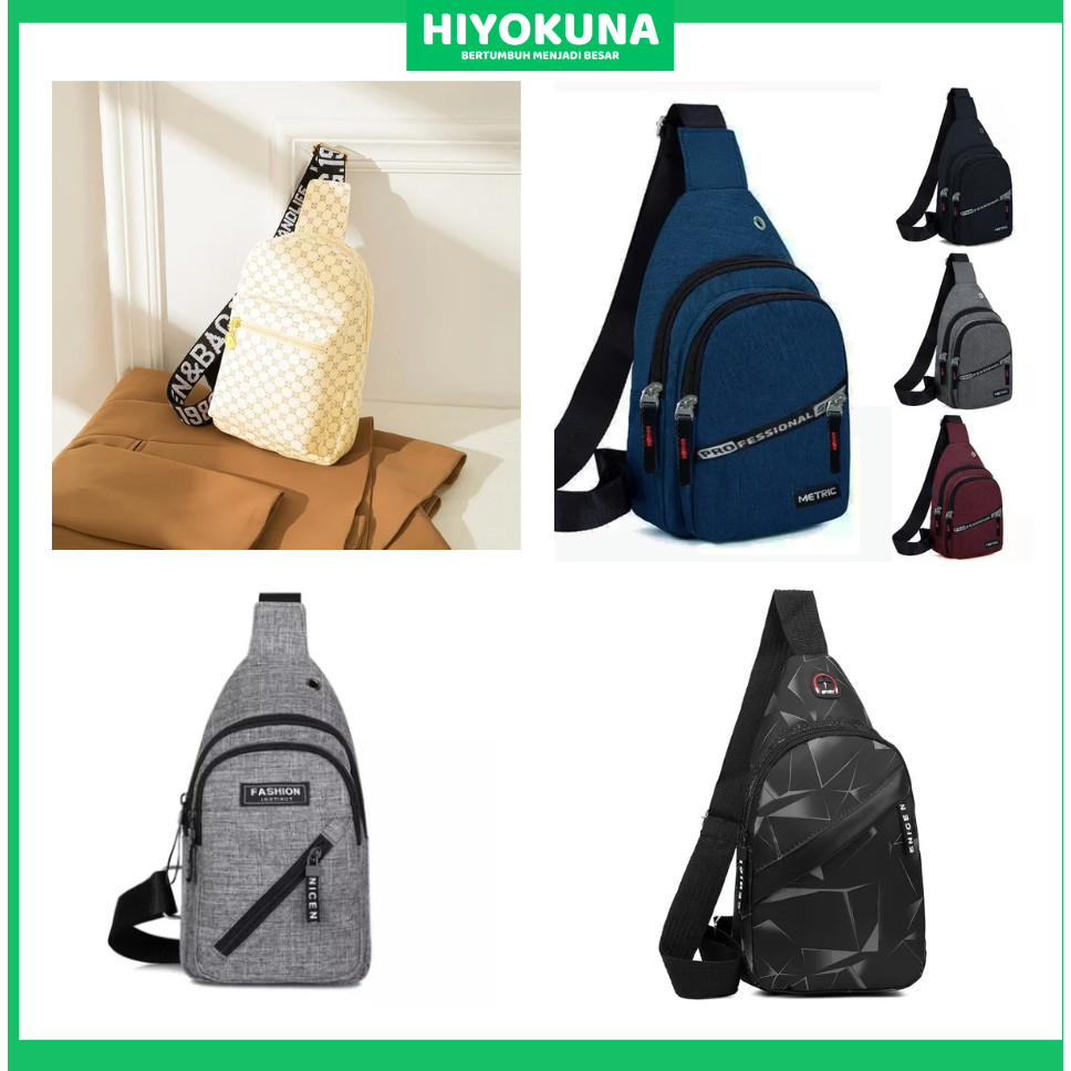 Tas Handphone Sling Bag Waistbag Pria Tas Selempang Dada Tas Punggung Ukuran Kecil untuk Handphone D