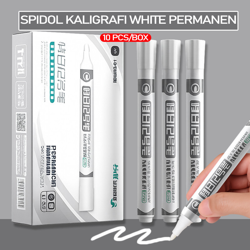

SPIDOL PUTIH PERMANEN WATERPROOF - Spidol Tahan Air untuk Ban Motor/Mobil, Tidak Luntur & Tahan Lama, Cocok untuk Marking di Karet, Plastik & Logam