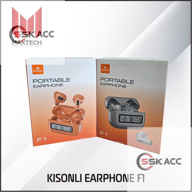 KISONLI F1 TWS Bluetooth Earphone In-Ear Wireless