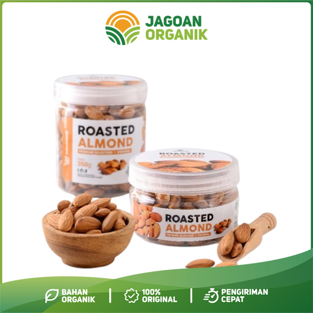 

Kacang Almond Panggang Jagoan Organik Kualitas Premium Roasted Almond Organic Original Natural