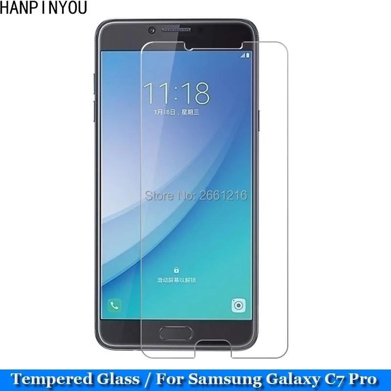 TEMPERED SAMSUNG C7 / C7 PRO TRANSPARANT CLEAR 9H HIGH QUALITY