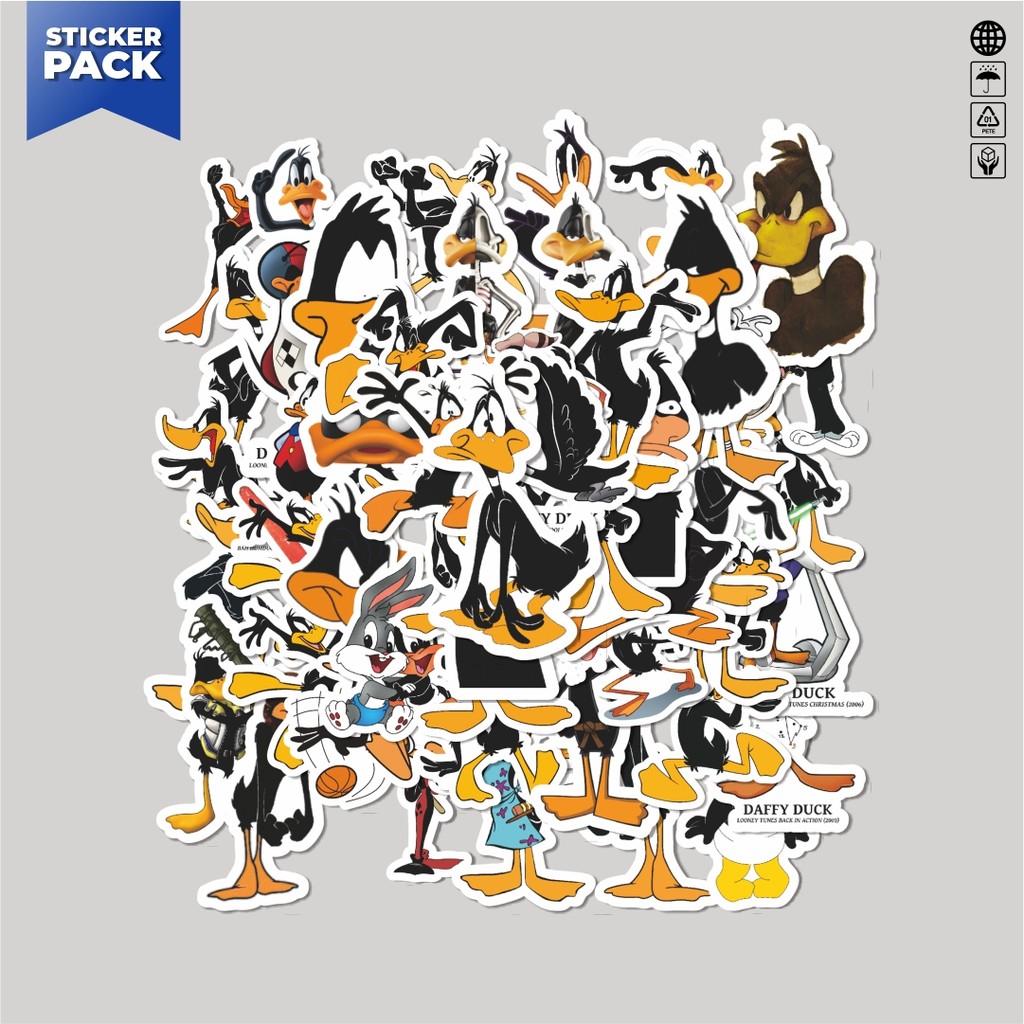 

[100PCS]Stiker Pack Stiker Warner Bros Series Looney Tunes Character Dafyy Duck Aesthetic Vinyl Anti Air Dekorasi Sticker Laptop Buku Journal Koper Helm Casing HP Gitar Helm Skateboard