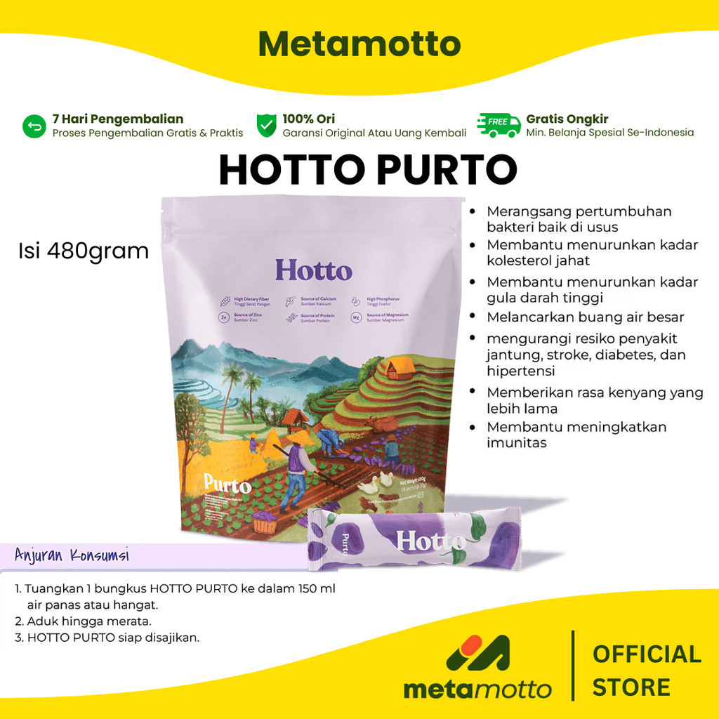 

HOTTO PURTO 1 POUCH 16 SACHET - Metamotto Karya Jaya