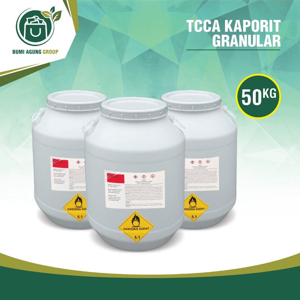 Kaporit Bubuk Granular 90% - 50 Kg - Kaporit 90% Klorin - Pembersih Kolam Renang 1drum