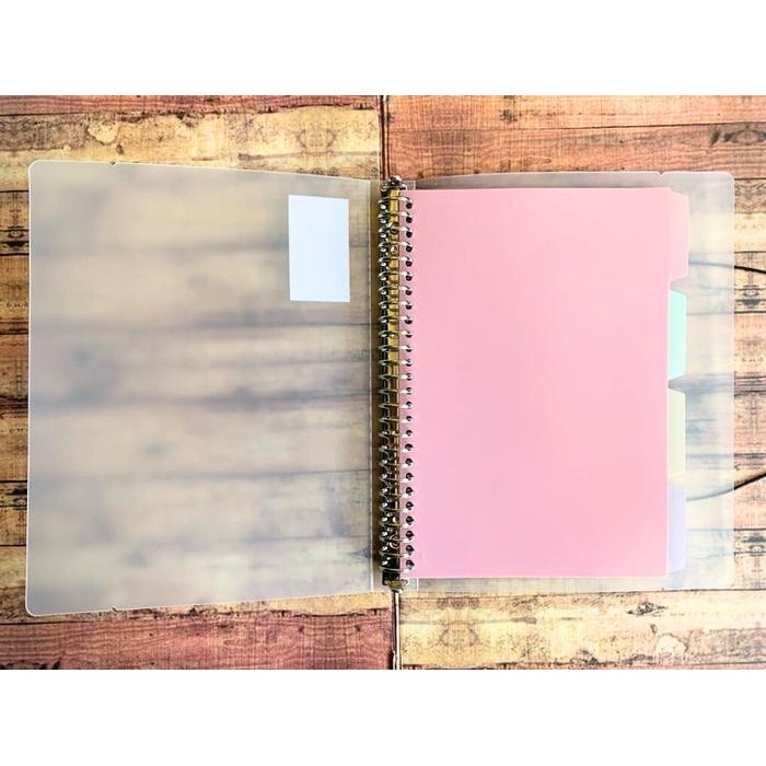 

Promo Map Binder B5 Wengu Transparant Tali Karet - Binder Note Bonus Divider