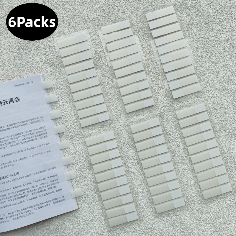 

1200 Pages Frosted Simple Pure White Index Stickers Transparent Label Stickers DIY Sticky Notes Office School Supplies