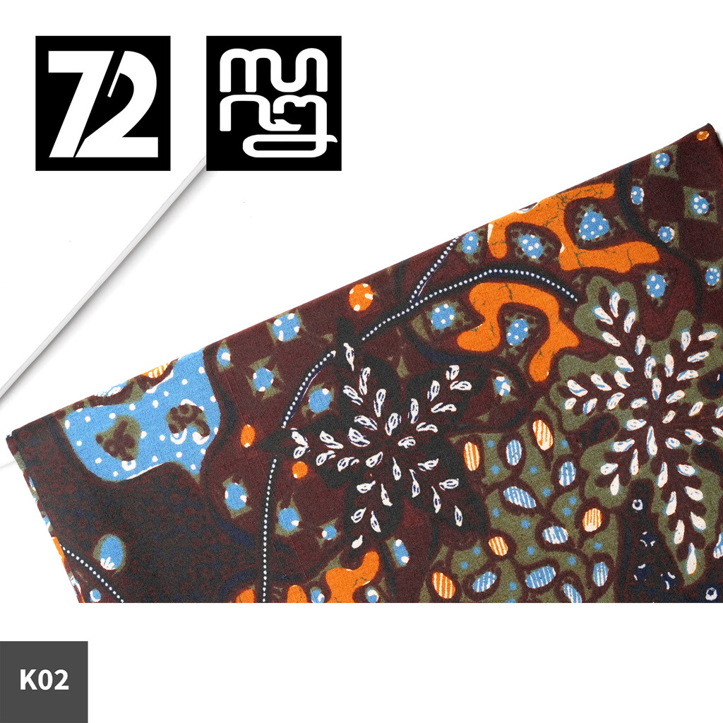 72 Batik - Kain Batik Bahan Katun Motif Benih Rindu Warna Coklat Hitam 725795