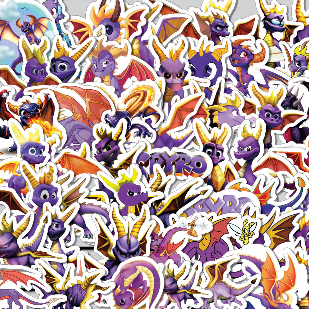 

Stiker Cutting Pack Stiker Video Game Series Spyro the Dragon Isi 100Pcs Series Aesthetic Lucu Keren Untuk Koper Bahan Vynil