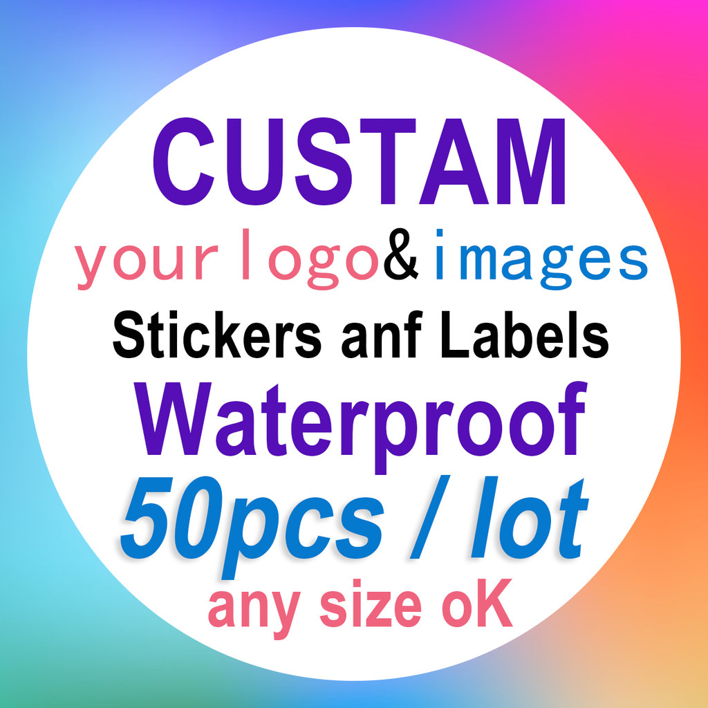 

45-50pcs Custom stickers and company logo personalized labels, waterproof and design your own labels, birthday wedding stickers