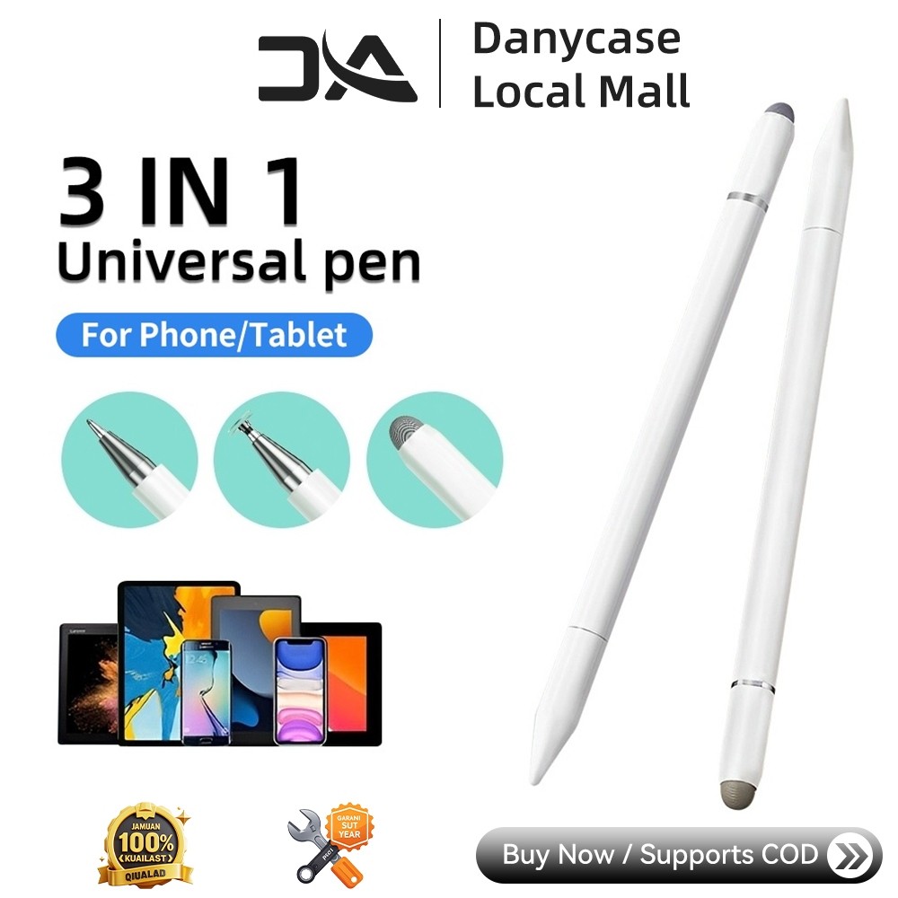 

DANYCASE Stylus Pen Universal 3 in 1 Universal Pencil for iPad Samsung Xiaomi Redmi No Charging Phone Tablet Screen Touch Pencil