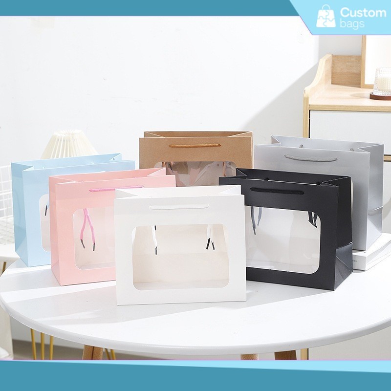 

Paper Bag Tali Souvenir Hampers Gift Packaging / Paper Bag Mika / Paper Bag Jendela Mika / Paperbag Polos | JB07