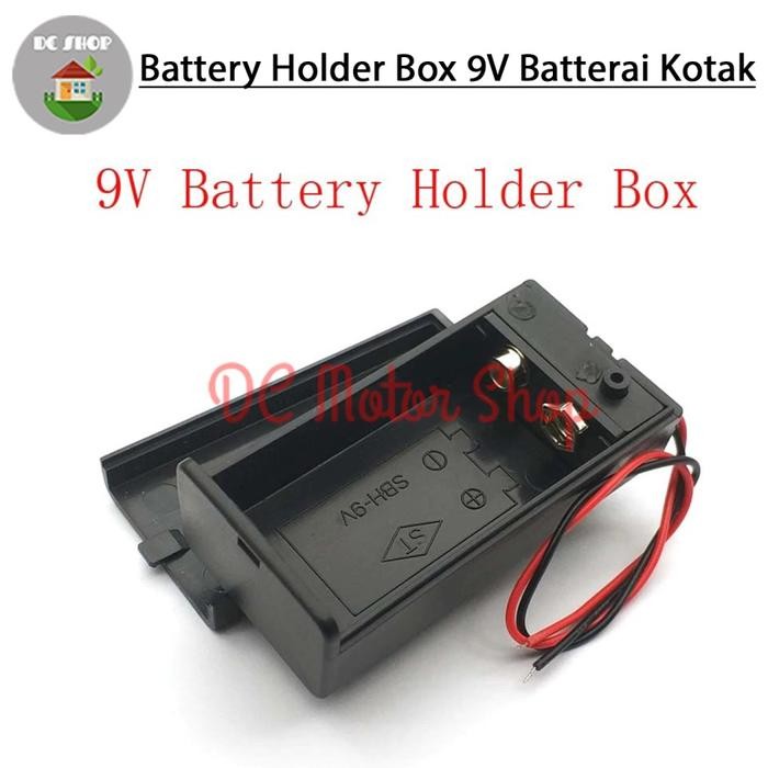 Kotak Baterai 9V Tutup Tempat Baterai Kotak 9V Battery Holder Box Case - Kotak Baterai 9V Tutup