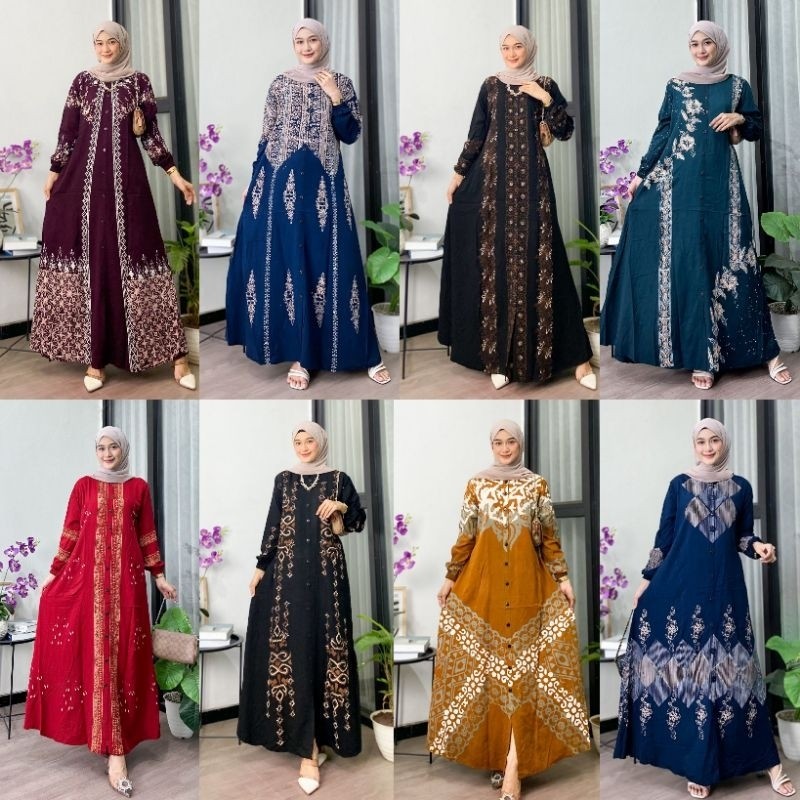 PROMO Gamis Twill Ori Terbaru 2025 - Gamis Twill Ori Pekalongan - Saku Kanan Tali Samping