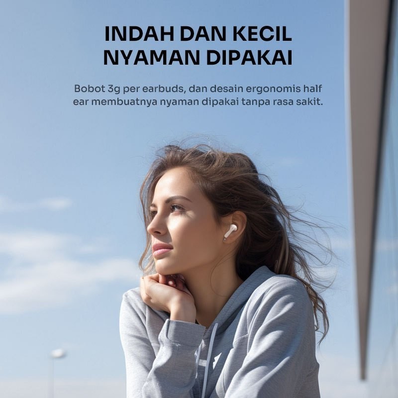 JAMIN MURAH (Free Handsfree U19) ROBOT TWS Airbuds T70E Earphone Deep Bass Headset Bluetooth 5.4 Ori