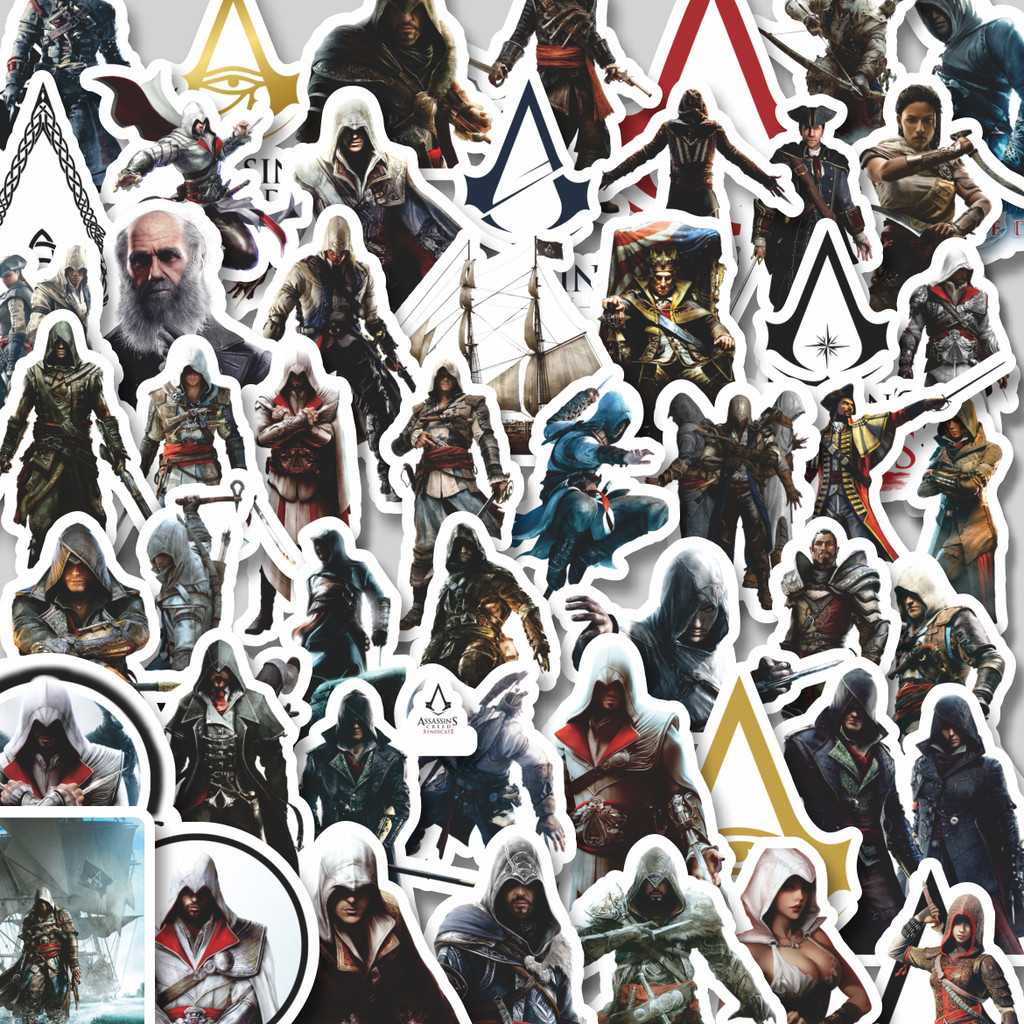 

Stiker Cutting Pack Stiker Game Series Assasin's Creed Universe Mix 2 Isi 100Pcs Series Aesthetic Lucu Keren Untuk Koper Bahan Vynil