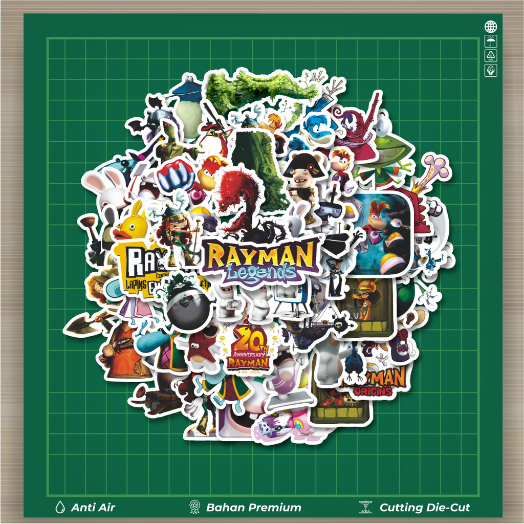 

HOT 50 PCS STIKER Game Series Rayman Universe Character Mix 1 Fashion Cars Decal Dingin Kartu Album Custom Vinyl Anti Air- Sticker Aesthetic Buku Journal Koper Casing HP Tablet Laptop Helm Motor Botol Minum