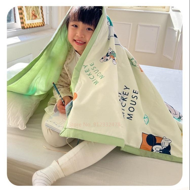 Selimut Anak KATUN COTTON Karakter Disney Sanrio Bahan Lembut Halus Adem Sejuk Premium