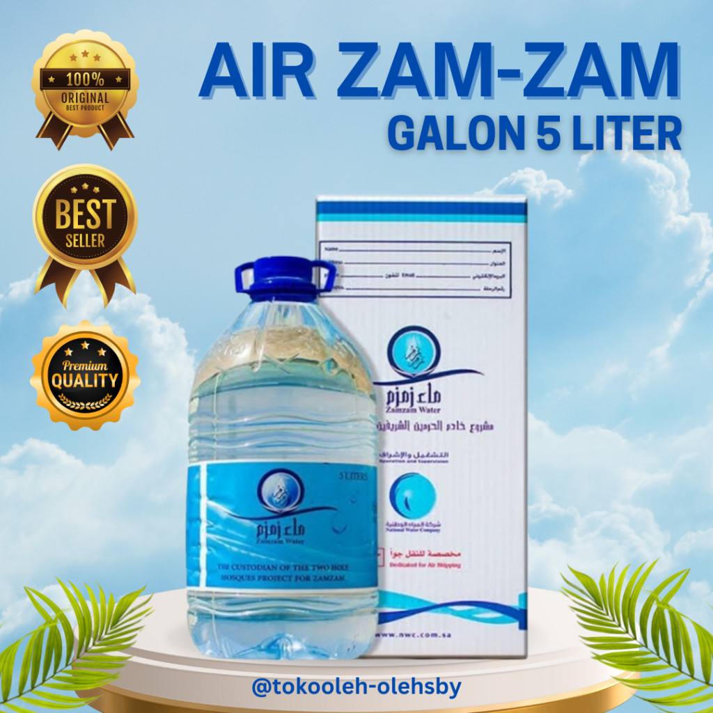 

Air Zam Zam Original Kemasan Galon 5 Liter/ Tanpa Bahan Campuran atau Murni