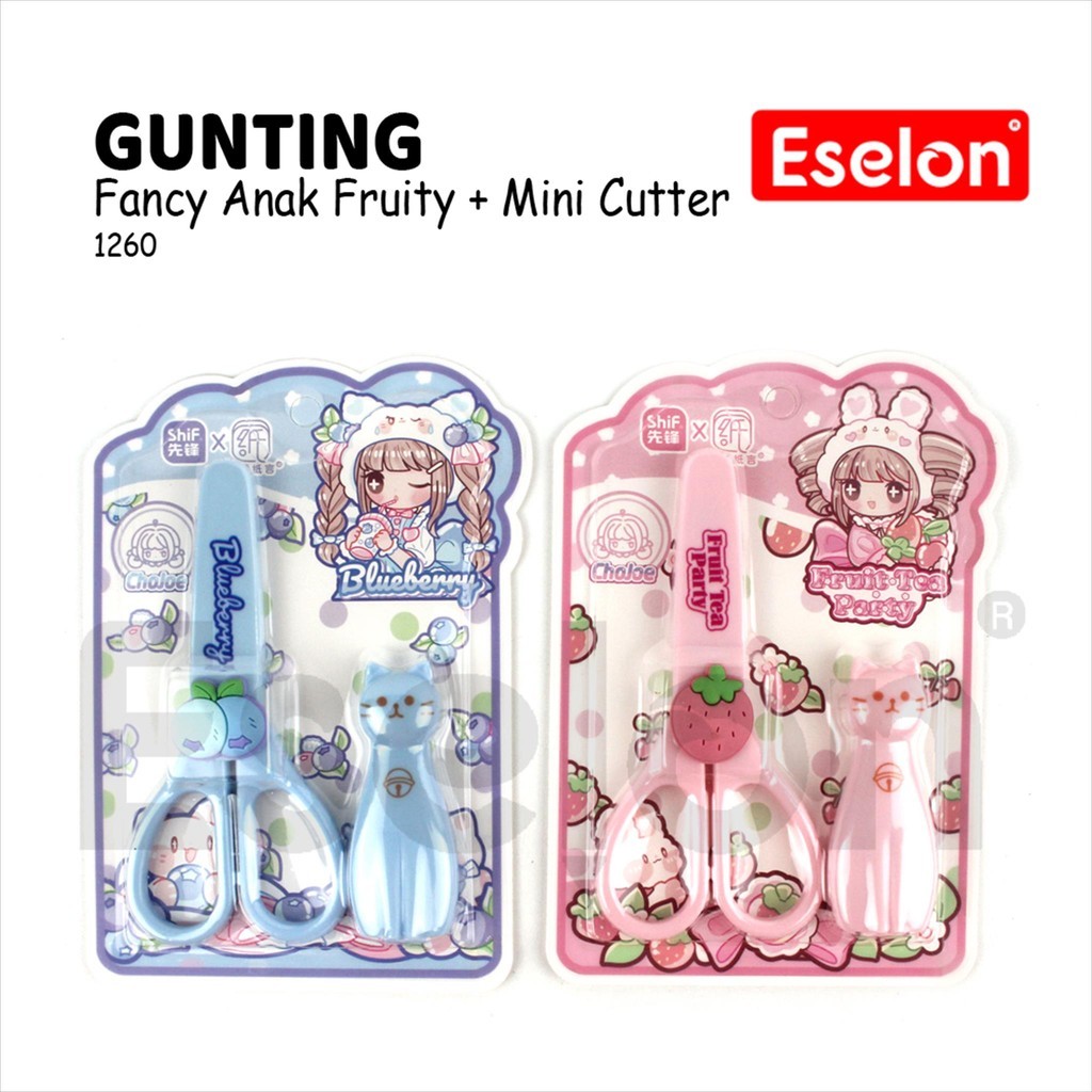 

❤️️1set Gunting Anak Karakter1260 / Gunting Kertas + Cutter Mini Fancy❤️️