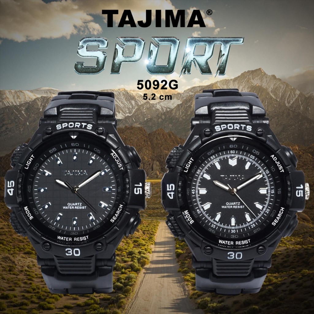 Jam Tangan Pria Tajima Analog Sport 5092 Original Water Resist Garansi  + Free BOX tajima.indonesia.