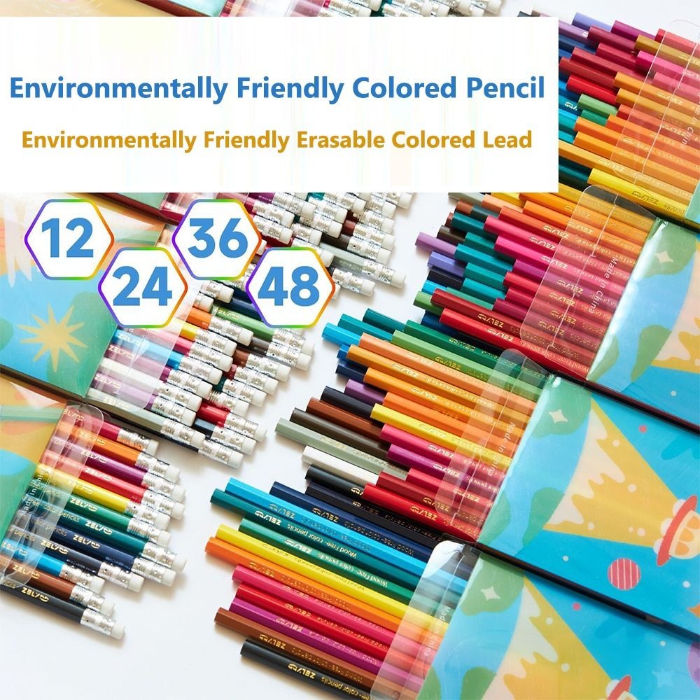 

12/24/36/48 Colors Color Pencil Art Painting Erasable Coloring Drawing Pencil Drawing Stationery Writing Sketching Pencil