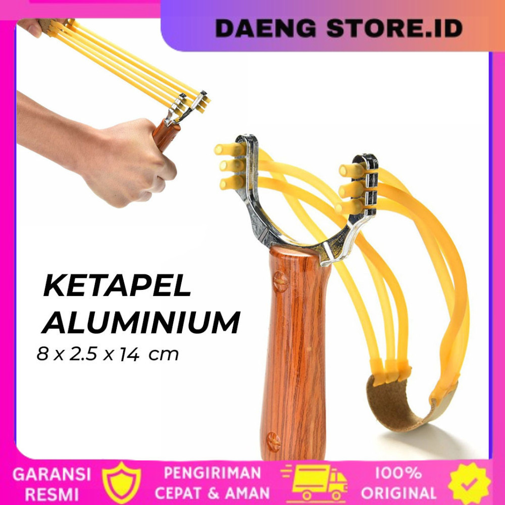 Katapel Berburu Slingshot Aluminium Alloy Ketapel Berburu Plintengan Burung Ikan Allumunium
