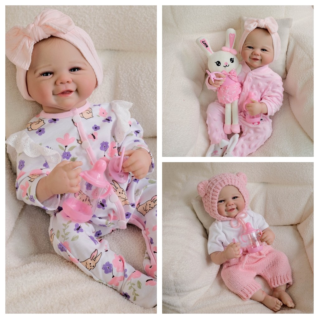 

NPK 19-inch Full Body Reborn Baby Doll Vivienne Realistic Touch with 3D Skin And Hand-Painted Hair Multiple Layers Painting