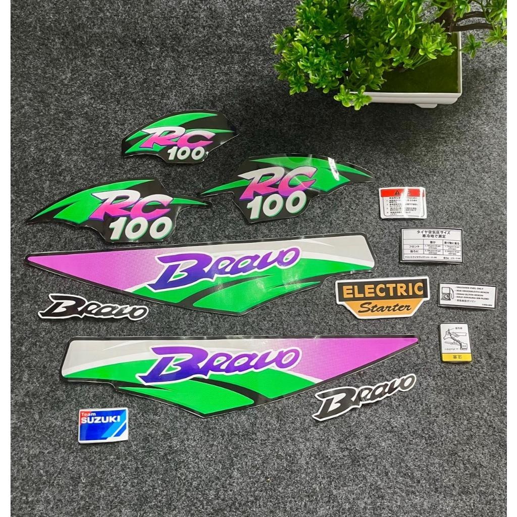 STRIPING COPY ORI SUZUKI RC 100 BRAVO / STIKER LIST MOTOR SUZUKI RC 100 BRAVO V1