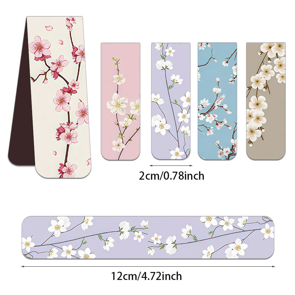 

5PCS Creative Flower Magnetic Bookmarks Student Supplies Books Interpage Personalized Decorative Bookmarks