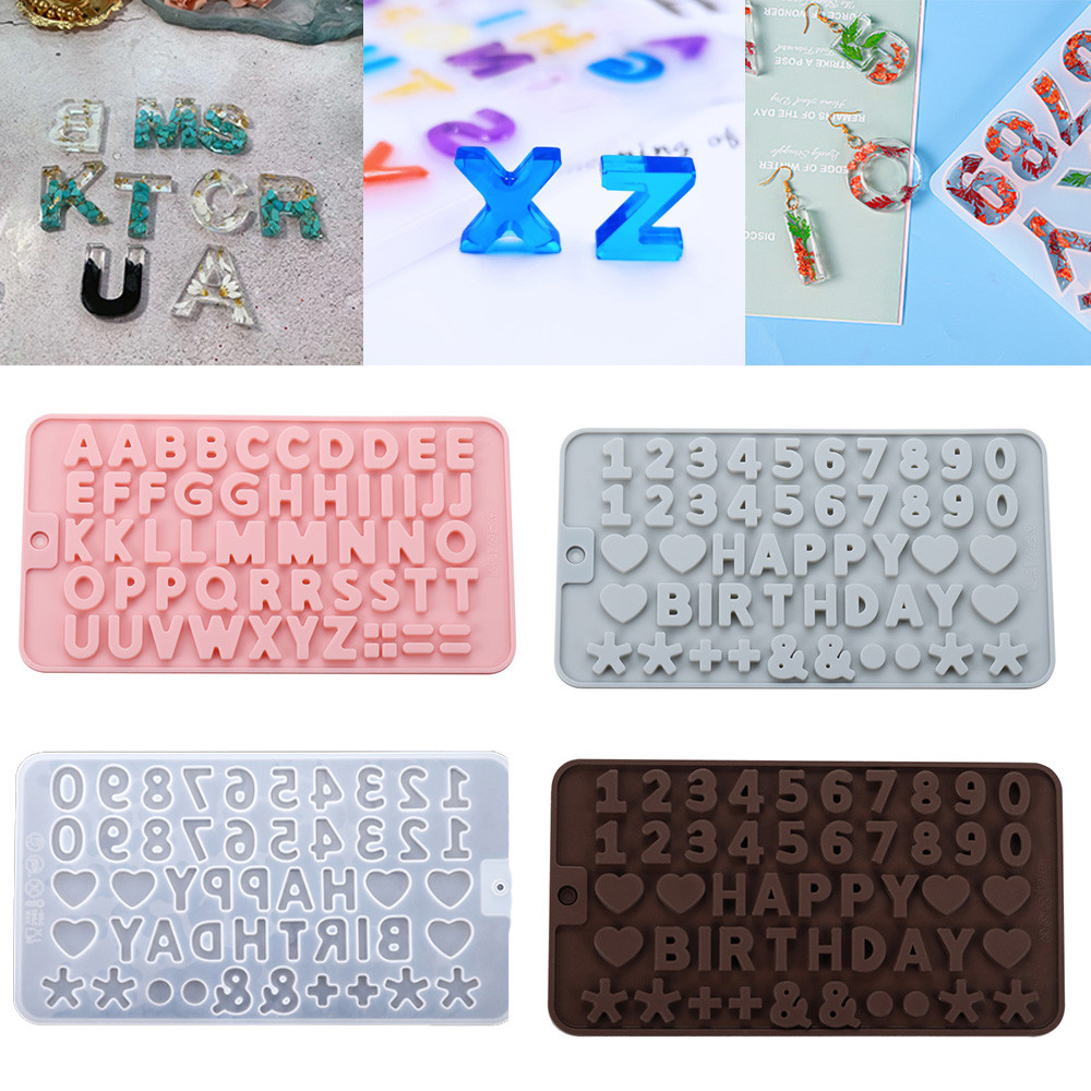 

Letter Mold Alphabet Number Epoxy Resin Mold Crystal Pendant Earring Silicone Molds Homemade For DIY Jewelry Making Accessories