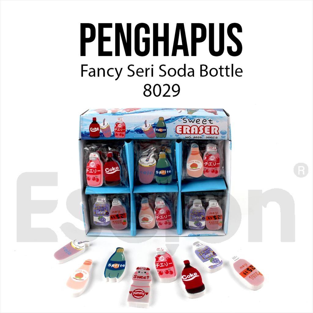

❤️️1set isi 2buah Penghapus Soda Bottle 8029 / 1set Penghapus Fancy❤️️