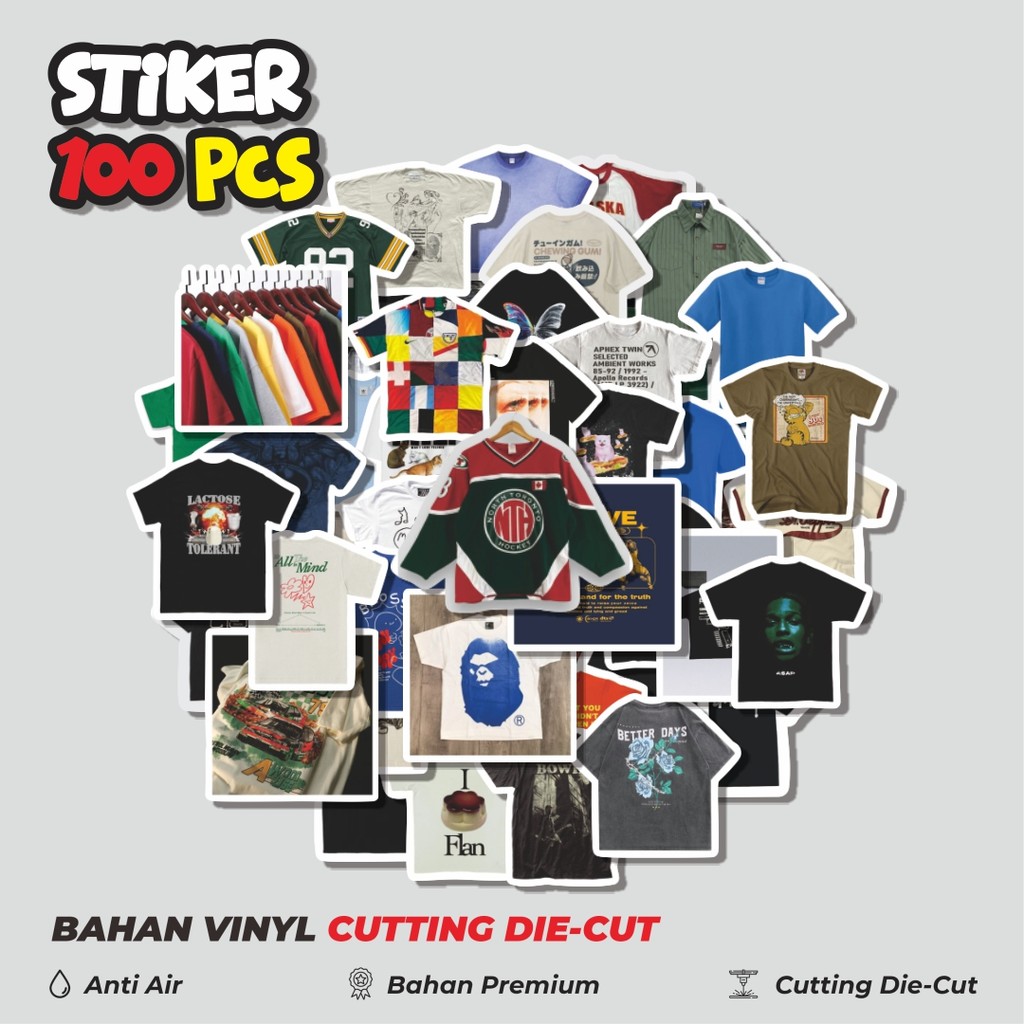 

Terbaru! 50 pcs Stiker T-Shirt V2 Dekorasi Lucu Kreatif untuk Notebook, Skateboard, HP